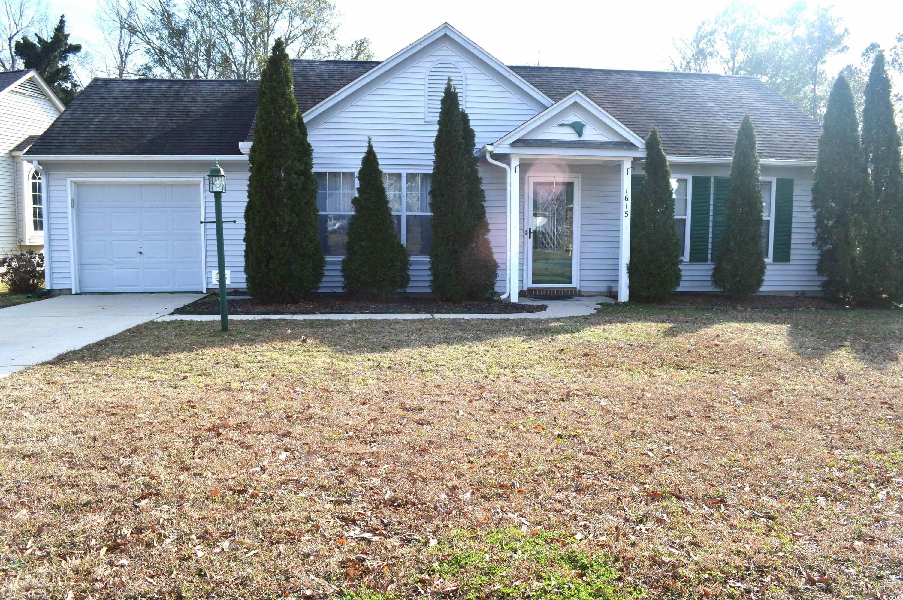 what a beachy cream puff!  this beautiful move-in condition beauty is perched on a huge lot that backs up to a sparkling creek in the 55+ very desirable community of woodlake village. if you are a nature lover, you will be thrilled to know that a fabulous view of the creek and nature can be enjoyed from the large patio and deck!  this lovely home comes completely furnished with top-of-the-line furniture which has a beachy  theme which makes it so welcoming and attractive! as you enter you are greeted with a beautiful lead glass front door that leads into a very open floor plan with vaulted ceilings in the living and dining room areas which gives it such a light and bright feeling. the kitchen is very large and features beautiful granite tops and plenty of cabinets and counter space. there is a breakfast nook, which is another plus. the kitchen flows into the carolina room which is so inviting with its bright and cheery décor. two sliding patio doors in this room lead out to a huge concrete patio with a retractable awning which is the absolute perfect place to sit, relax and take in the serene view of watching ducks, birds and other wildlife that make this creek their home. what is so special about this home is that it has two bedrooms, one being the master, that have walk-in closets and a full bath. it is like having two master suites, how sweet it that! the master bedroom has a gorgeous white bedroom set that gives this room so much ambience which you are sure to love. a slider from this room leads out to a very spacious wood deck with a pergola which will draw you into its shade and beauty. this deck and patio connect so when guests arrive, it is the ideal place to entertain.  drapes in the home are top quality as are the furnishings. another great feature is that this home has two attic accesses. one in the garage and one in the 2nd bedroom closet- talk about great storage space! roof 2007- hvac 2012. what makes this home so special is that it has a very large and private back and side yard and that makes it so tranquil and peaceful. so—if you are looking for a great home in a very desirable community, close to the beach- look no more- here it is!!