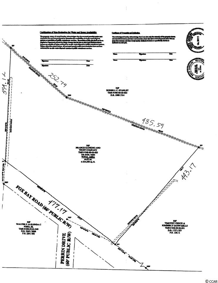 Foxbay Rd. Loris, SC 29569