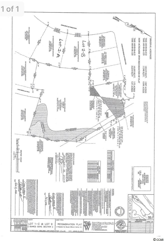 LOT 1-A Cove Dr. Myrtle Beach, SC 29572