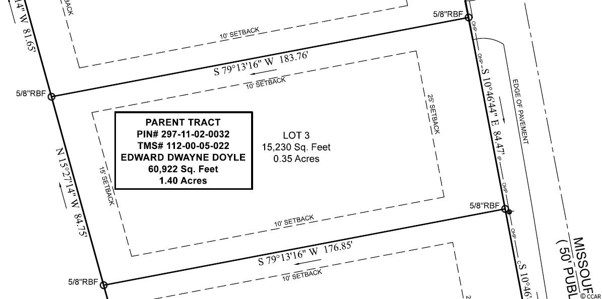 Lot 3 Missouria Ln. Conway, SC 29526