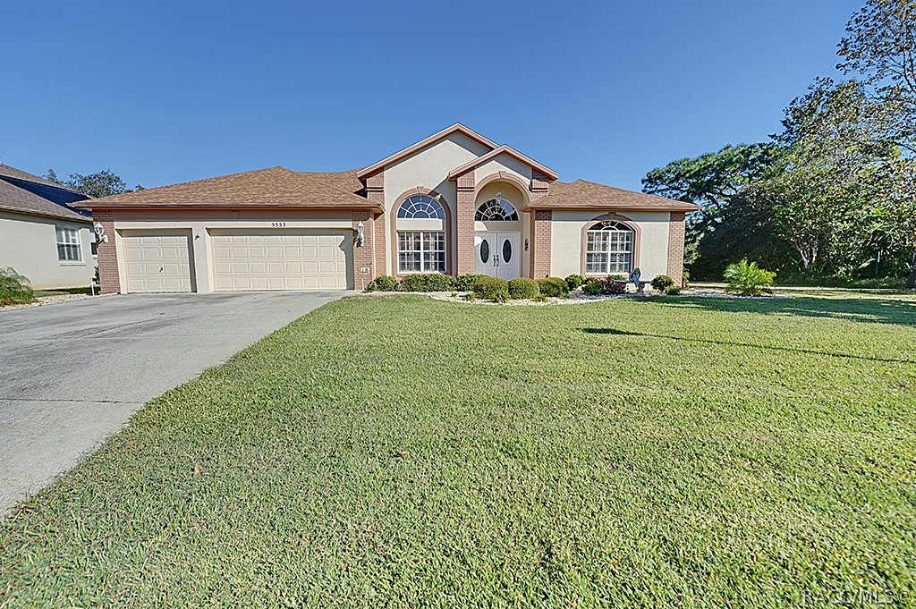 NEW, NEW NEW! Live in the gated community of Hunters Ridge and enjoy the beauty of the nature coast. These owners have taken immaculate care of this pool home. New high-end COREtec waterproof flooring in 2018, new high-quality Hise roof in 2019, New pool pump and system in 2022, and new motor in the condenser! Live just minutes away from the Nature Coast, access to the Suncoast Parkway, and Inverness. This gorgeous home has raised ceilings, a formal and casual living room, and plantation shutters along the windows. an a beautiful office area with built in furniture that can be turned into a bedroom. On top of that, it has a beautiful kitchen with plenty of counter space, including a kitchen island, updated appliances, and a beautiful view into your backyard. Enjoy the Florida sun on your beautiful pool deck, with an outdoor kitchen and opportunity for a wet bar with fixtures already installed! Do not miss your opportunity to own this beautiful home! Call today for your personal showing.
