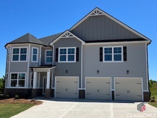 $10,000 Buyer Closing Cost when using our Preferred Lender. Enjoy this massive Two-Story New Construction Home on a basement. Enter your two-story foyer with a flex room, hardwood floors throughout, and Owner suite on the main with a spa-like bathroom and huge walk-in closet with sep. tile shower, tile surround bathtub and tile floors with a double vanity. Huge family room with coffered ceilings, a ceiling fan, gas log fireplace and open concept views to your chef kitchen and breakfast area. Gorgeous kitchen w/subway tile back splash, stainless-steel whirlpool appliances incl. wall oven. Ample white cabinets, granite counter-tops & island, with a walk-in pantry next to your mud room. First floor laundry next to powder room. Huge loft upstairs perfect for entertaining guest and generous secondary bedrooms pre-wired for ceiling fans with two jack-n-jill bathrooms and a second laundry room. Three car garage with garage door openers and full house blinds. Gas and electric. Pest control system installed into the framing during construction prevents pest from entering your home and termite bait systems installed in ground around the property. Your beautiful New Home comes with a smart home system and 2-10 warranty. Community features: tennis court, swimming pool, lakes, clubhouse, fitness and playground. Within minutes of the Farmview Market and just 10 minutes from Downtown Madison where you can enjoy fine dining, shopping, and more. *Stock photos.
