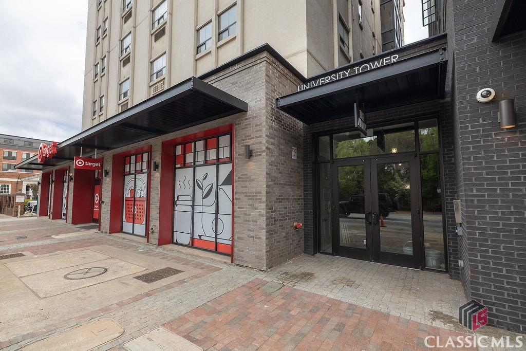 Beautifully updated condo in downtown Athens, GA. Located at the corner of Lumpkin and Broad Street in the University Towers building.  This unit is being sold fully furnished by the seller and used as an Airbnb property.  A full video can be provided upon request. No showings until after Sunday March 12th, and days for access can be restricted due to Airbnb bookings.  This unit has upgrades from top to bottom along with an excellent short term rental history.  Right across from UGA Campus and in the heart of downtown Athens this location cannot be beat.