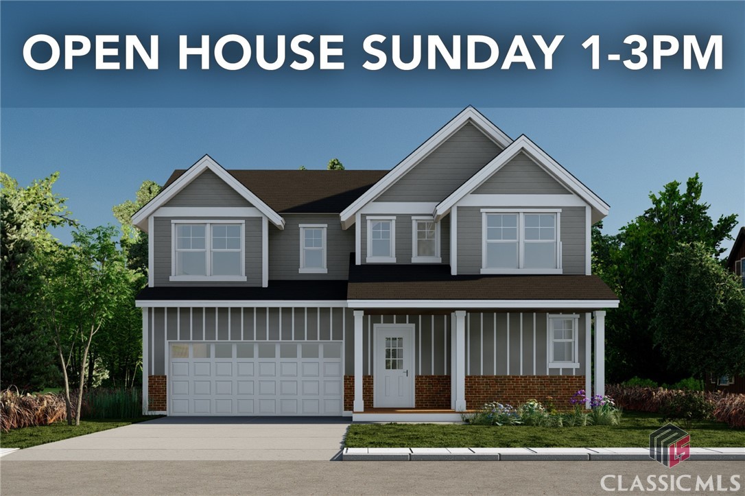 OPEN HOUSE EVERY SUNDAY 1-3PM!.  BUILDER CLOSEOUT!  ONLY 1 Home Remaining Available in Woodview!  ELLA PLAN - Lot 9 - Est Completion in August/Sept 2023!  Woodview is a quaint neighborhood of only 10 lots all 1 acre each!  5 Distinctive Floor Plans | 100% Financing Available! | $2,000 Buyer Incentive* | Standard Features Include: Hardiplank Siding, Popular Shaker Style Cabinetry, Granite Counters, Stainless Appliances, Sodded Front Yards & More! -- The ELLA PLAN offers 4 Beds & 2.5 Baths & offers a lovely open layout on the main floor!  All 4 bedrooms are upstairs.  Owner's suite features a tray ceiling, walk-in closet & bathroom with dual sink vanity & large walk-in shower. Secondary bedrooms and laundry are also upstairs.  *$2000 Buyer Incentive applicable when using seller's preferred lender only. Please note the photos online are representative stock photos of an Ella plan.  Some finishes or features may differ.  Inquire for details.