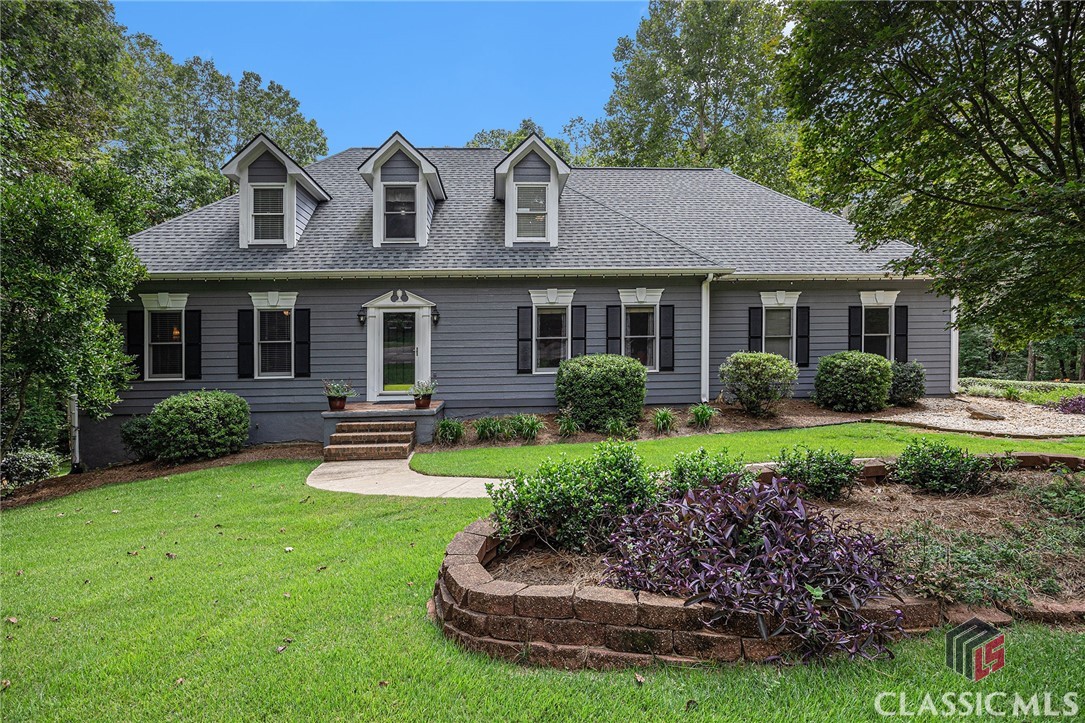 Looking for privacy in a quiet neighborhood in Oconee County? Look no further! This beautiful is located in the charming Old Mill Chase subdivision. Subdivisions HOA is only $90 a year and is minutes from downtown Watkinsville. Home is spacious with a large eat in kitchen and primary on the main. Primary bedroom is oversized with very nice master bathroom. The other bedrooms and 1 bathroom are located upstairs. Basement is full finished with 2 doors one leading to the outside deck the other to an extra storage space. Basement has a full bathroom and plenty of space. It could be used as potential rental or made into extra bedroom and living room. Home has 4 fireplaces, hardwood floors, large bedrooms and plenty of storage space. Outside the home has a multi tiered wood deck with pool and hot tub. The property has a small pond located directly in the back yard and sheds. Front and backyard are landscaped and which just add to this charming home.