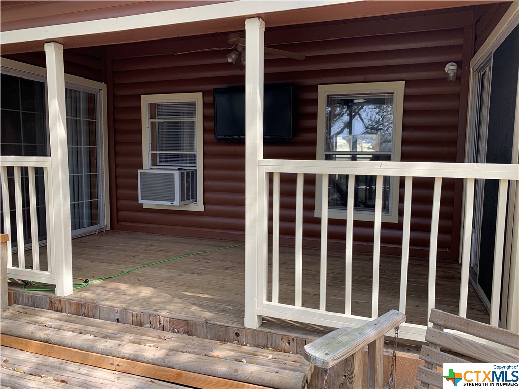 Porch off master with TV   area. TV stays