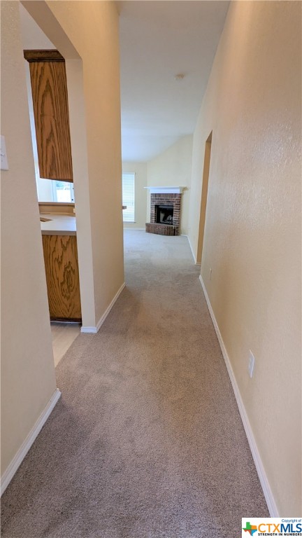 Hallway from entry to Kitchen and Livingroom