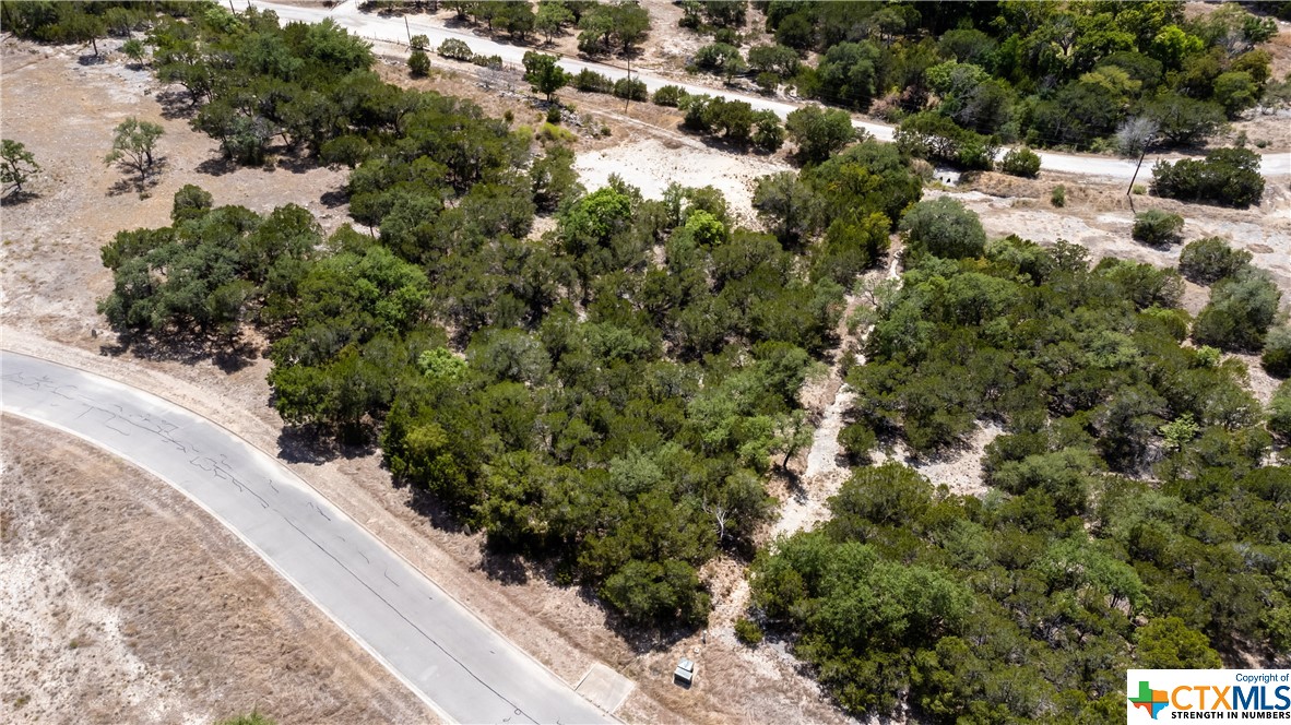 Aerial front view of property