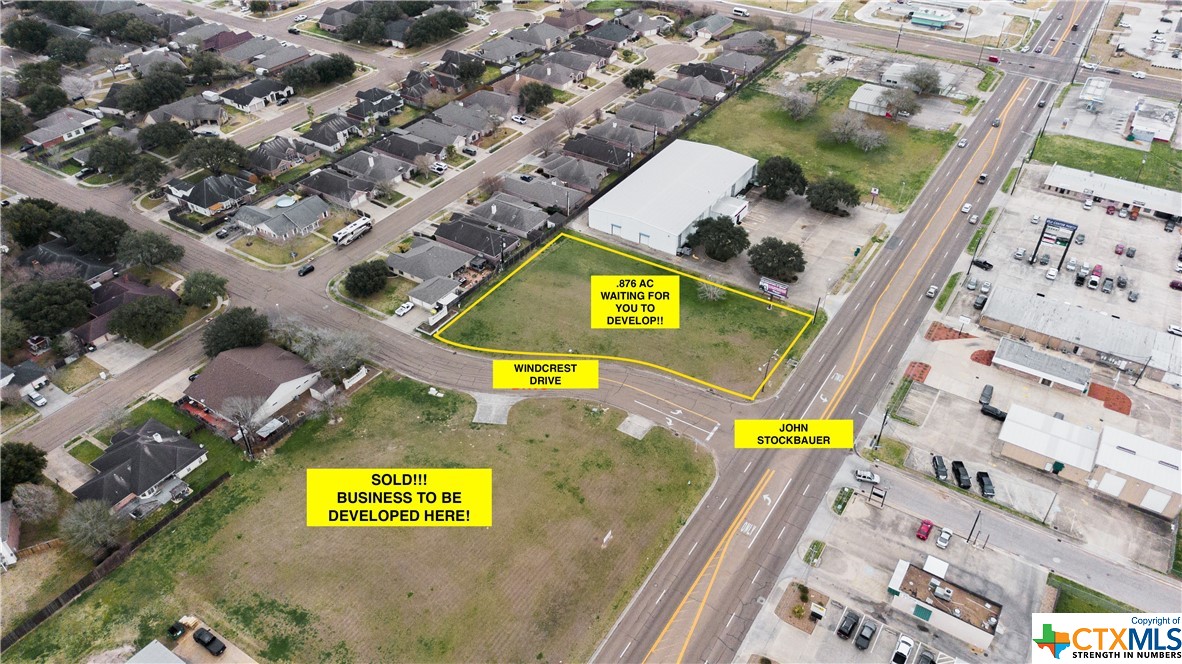 Prime Corner Commercial Lot with GREAT Traffic and Road Frontage!  
Ideal Location as Victoria continues to grow!!!  
Close proximity to Loop 463, Victoria Mall, all amenities! 


Corner of John Stockbauer and Windcrest!


Lot is NOT platted - To develop this property, please check with the City of Victoria, Planning and Development!