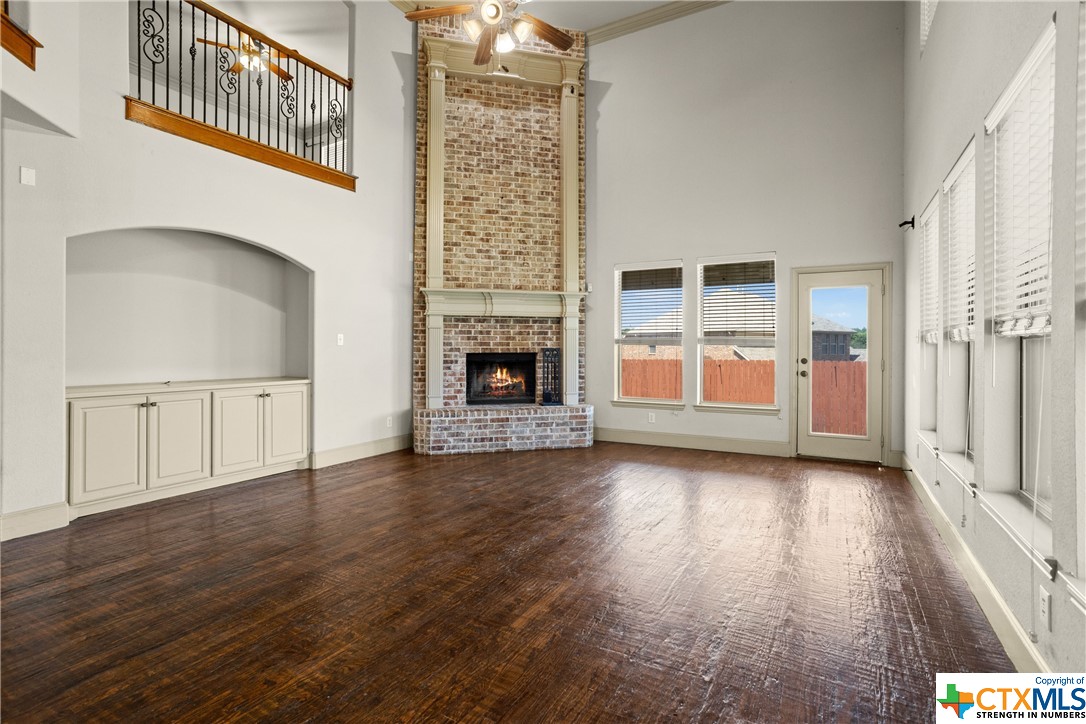 2-Story Great Room with Fireplace & Built-in Entertainment Center