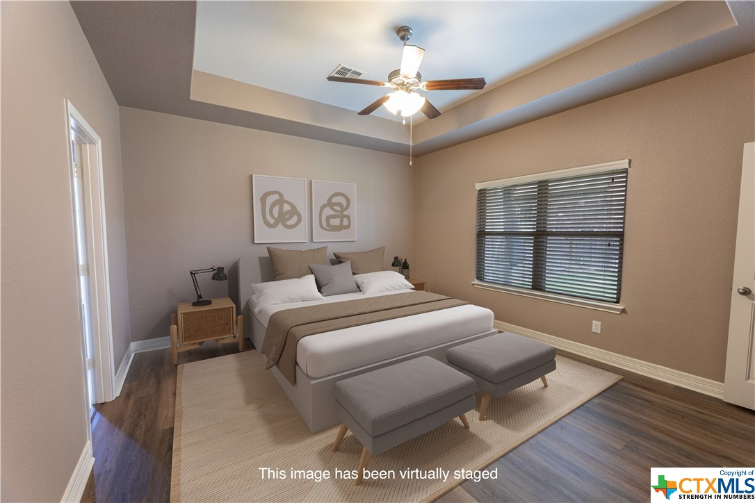Master bedroom virtually staged