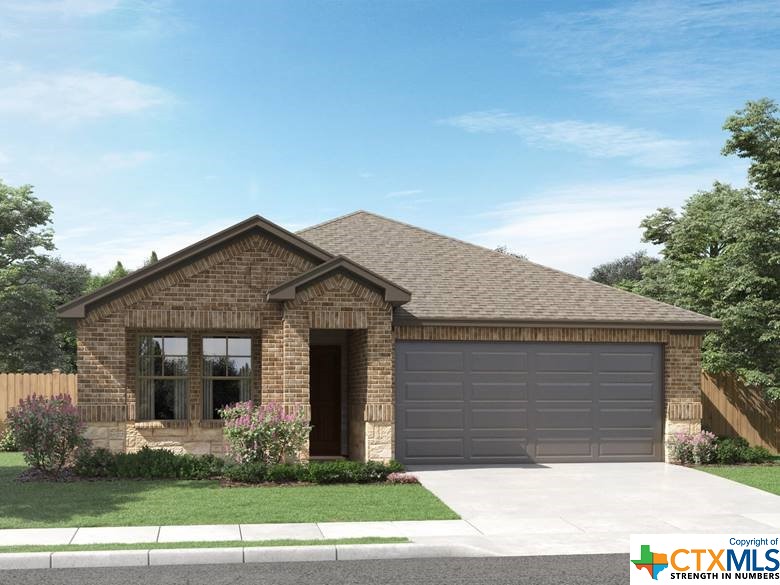Brand new, energy-efficient home available by Feb 2024! The Allen offers a beautiful open-concept layout with a sizeable, secluded primary suite. Linen cabinets with off-white grey granite countertops, grey brown EVP flooring and warm grey brown carpet in our Calm package. From the $300s and situated just inside Cibolo in the North East San Antonio metro area, this community offers elegant brick and stone elevations, in a rural feeling community, with convenient access to major highways, shopping, dining and entertainment at the Forum Shopping Center just minutes away. Residents of this community will attend highly rated Schertz-Cibolo-Universal City ISD schools.  Each of our homes is built with innovative, energy-efficient features designed to help you enjoy more savings, better health, real comfort and peace of mind.