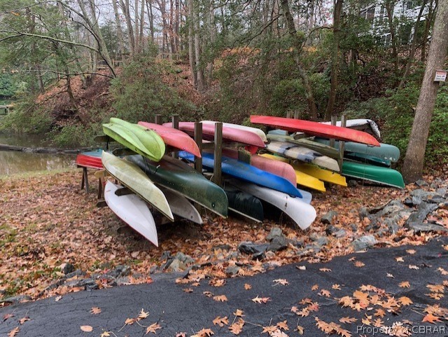 Kayak/Canoe storage at Boat Launch area