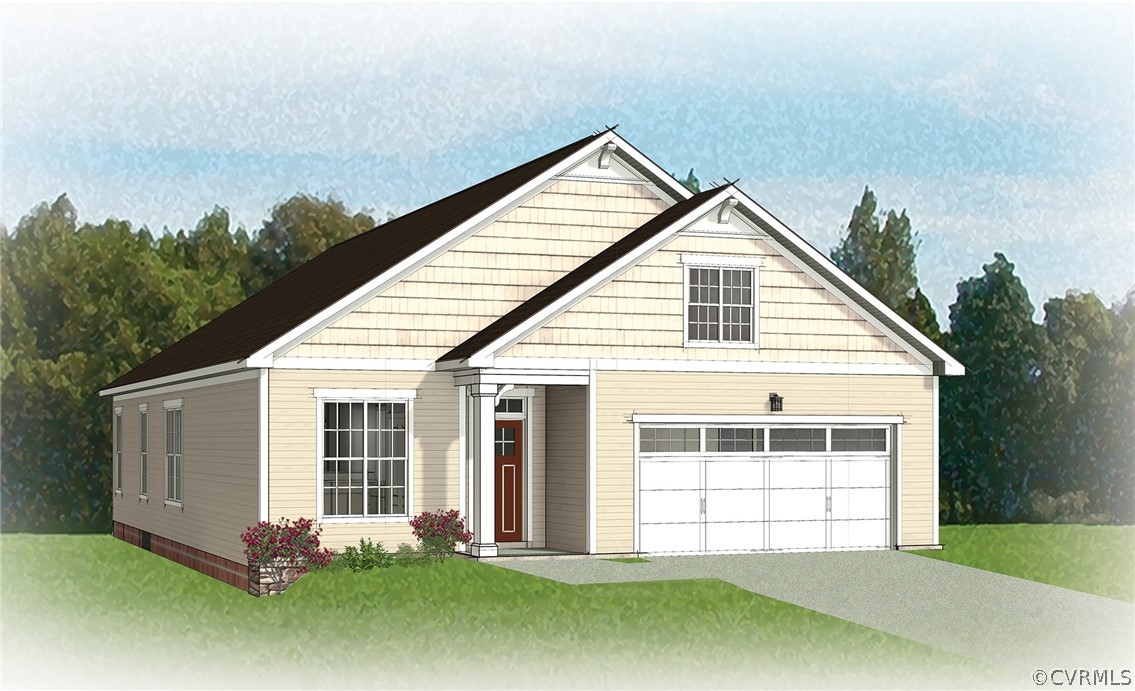 The Bellavue Plan. Exterior rendering may demonstrate optional features.