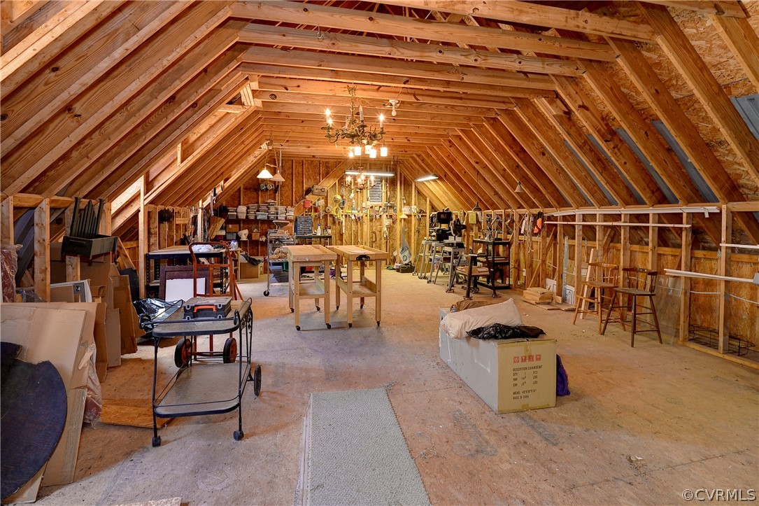 One of two large walk-in attics.
