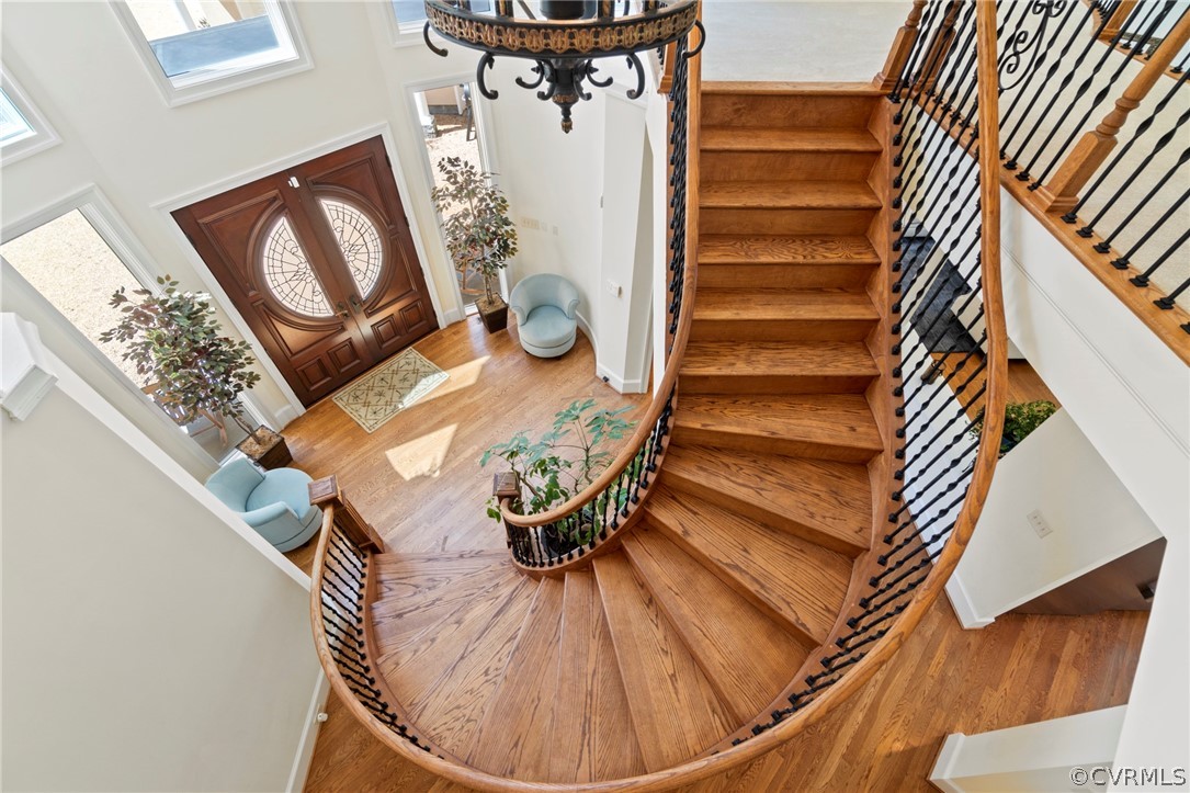 Beautiful Custom Handcrafted Two Story Foyer