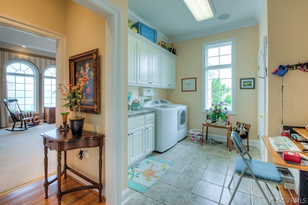 Spacious and well appointed laundry room & office!