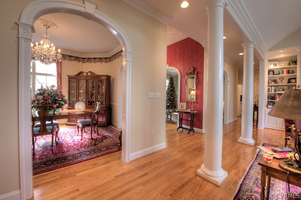 Beautiful hardwood floors, lovely architectural details.