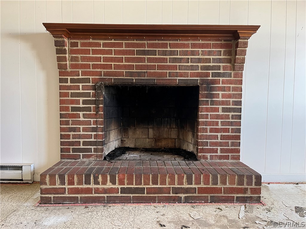 Rustic Brick Fireplace