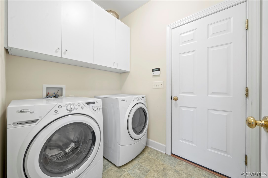 First floor laundry room with access to garage