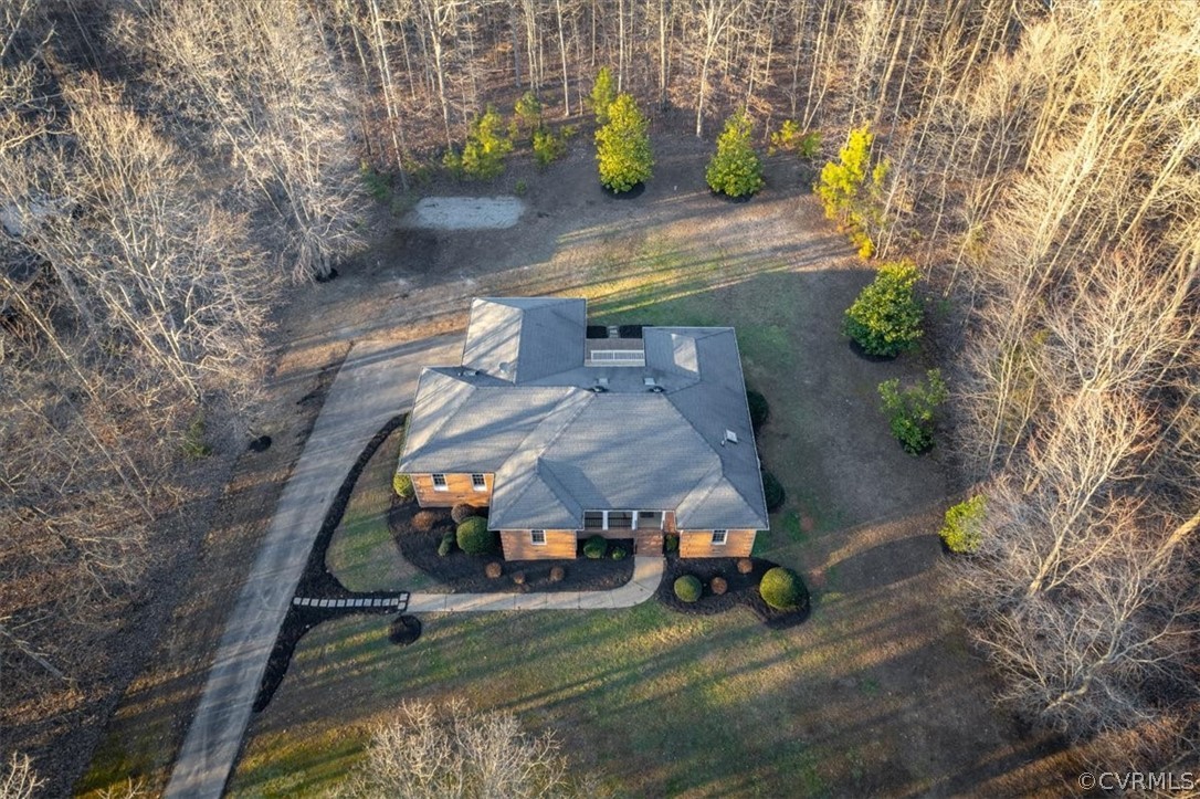 Aerial view, 2 acre lot