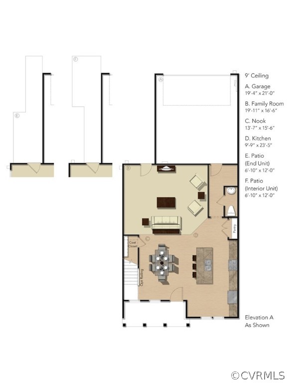 SECOND FLOOR - This home includes the tray ceiling in the primary suite, 5' ceramic tile shower in the primary bath and double vanity in the hall bath.