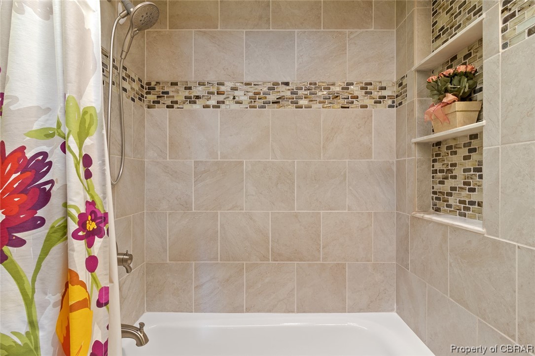 Check out tile work in bath/shower