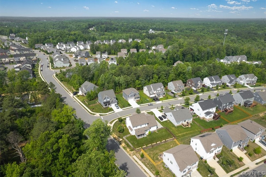 Aerial view of the neighborhood