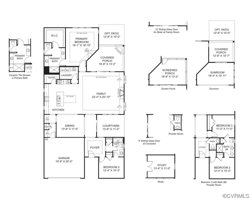 FLOOR PLAN w/ available structural options.