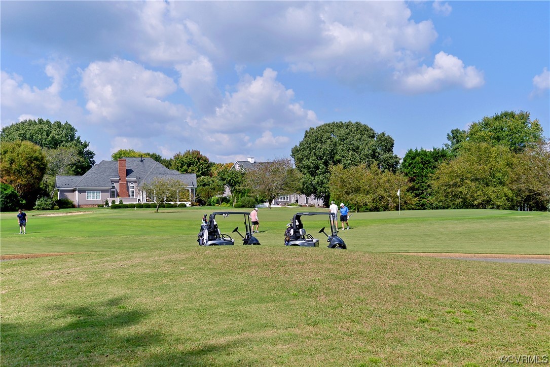 157 Oak Hollow offers panoramic views of Blue Heron’s 7th fairway and green.