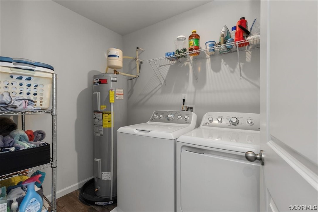Laundry room with floor space and shelved storage.