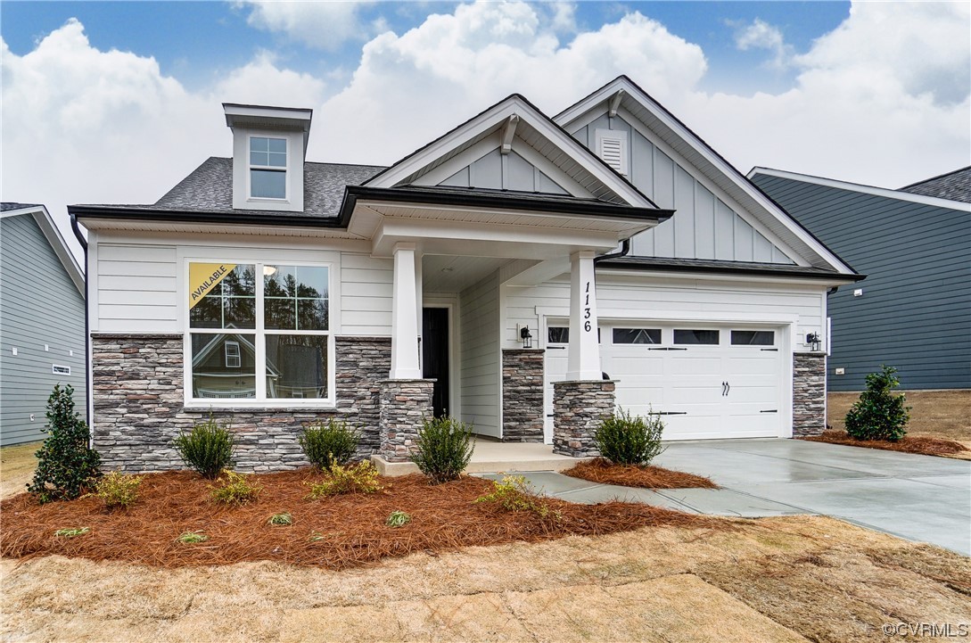 The Fenwick is a five-bedroom, three-bath ranch-style home with a front-load garage.
