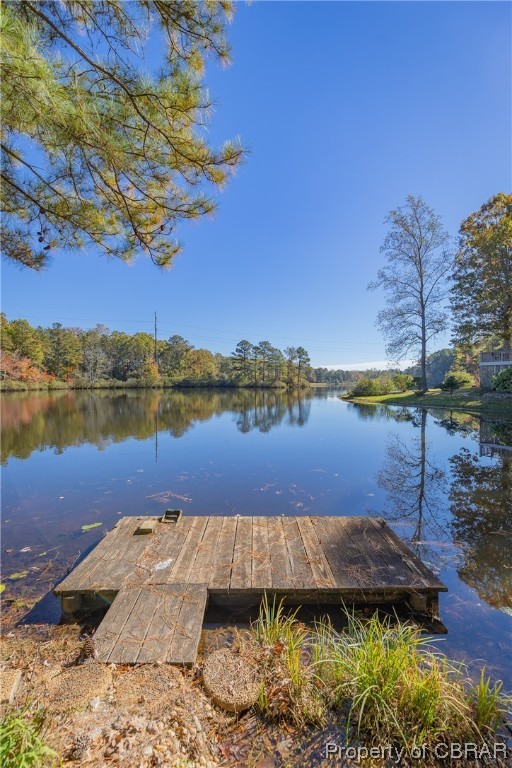 Private dock on lake