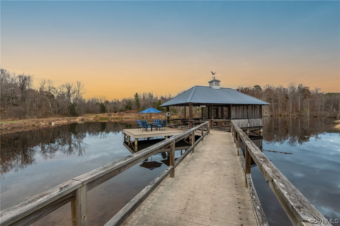 Pond Pavilion with pier