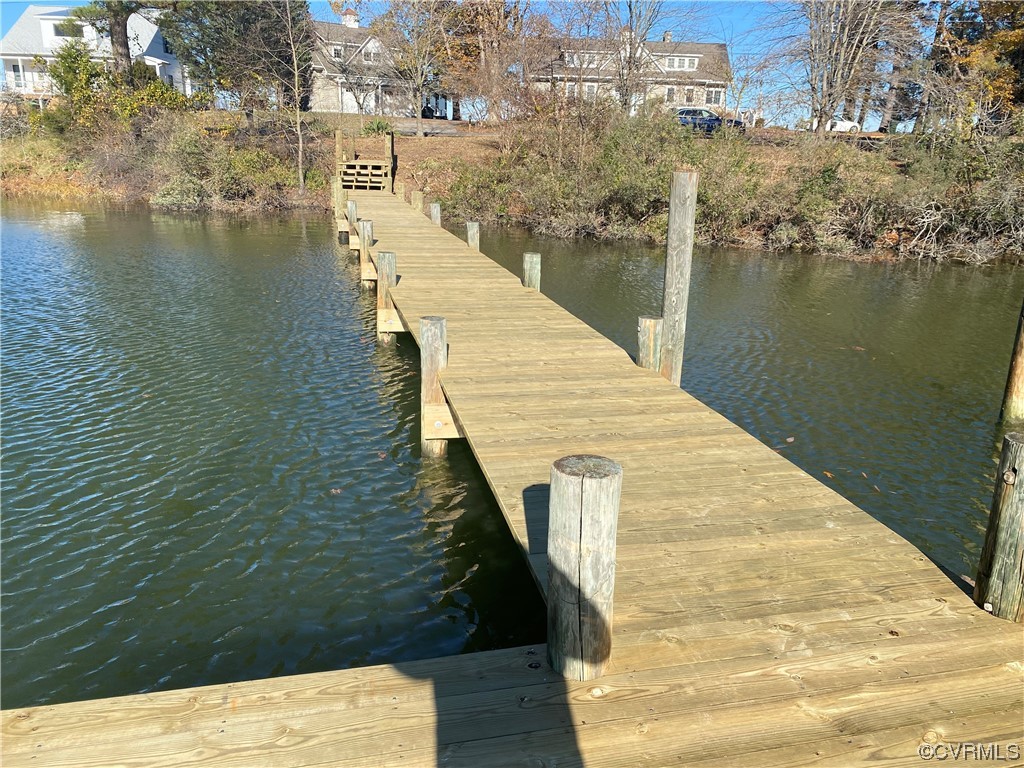 Picture of lot from end of dock