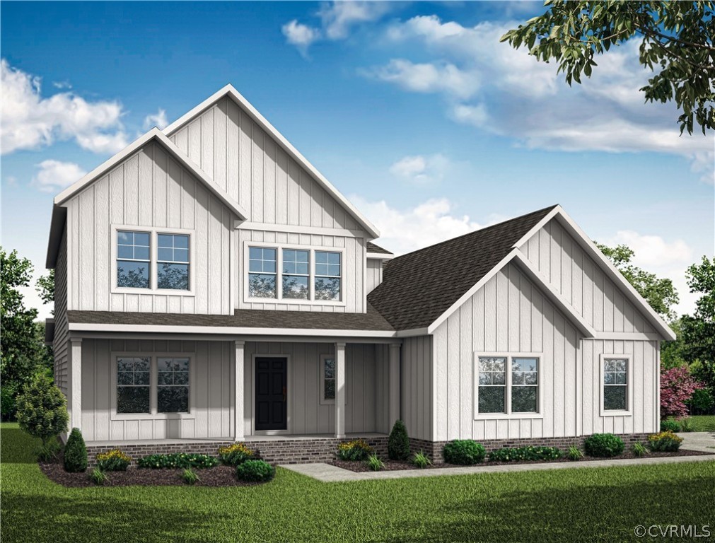 Traditional elevation with optional wraparound front porch