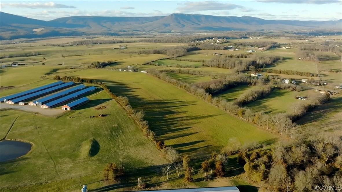 Drone / aerial view with a rural view and a mountain view
