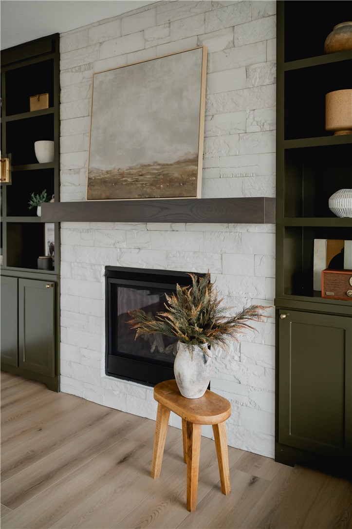 Main level fireplace