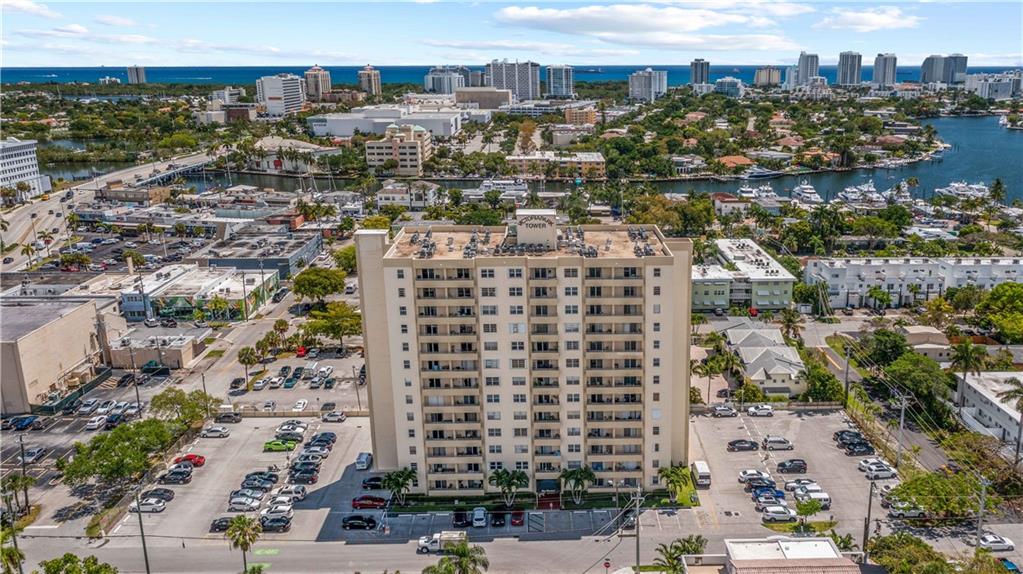 Corner unit on high floor at Victoria Park Tower with expansive views from Port Everglades to Sawgrass, including Downtown Fort Lauderdale! Unit features an uipdated kitchen with stainless steel appliances and newer cabinetry as well as a newer Rheem air-conditioning unit. Rest of the unit, including flooring, needs updating and awaits your personal design choices. New roof scheduled to be installed beginning next month and paid for by the seller. Excellent Victoria Park location only minutes from Fort Lauderdale beach, downtown and Las Olas!