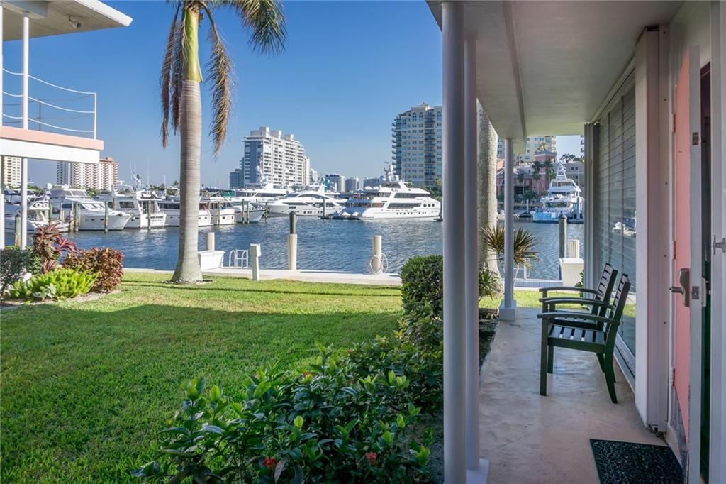 Finally available !!! 2 bed 2 bath ground floor corner unit in quiet mid century waterfront complex with amazing views. Updated kitchen and floors, floor to ceiling impact windows, newer A/C unit. Dockage available on a first come first serve basis at $6/ft/mo with no fixed bridge. One assigned parking space and plenty of guest spots. Dedicated laundry room and storage locker. Furniture negotiable. Cash only. Prime location, Coral Cove is walking distance to the Galleria Mall, grocery stores, bars and restaurants. All ages welcomes, no pets and no rentals for the first five years of ownership. No showings before 5/19/2022.
