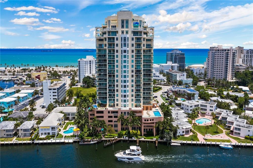 VIEWS!! 180 Degrees of SPECTACULAR Intracoastal, New River, Ocean, Beach & the shimmering Fort Lauderdale skyline are enjoyed from this 14th floor, completely renovated 3,368 sf residence. Seller opened the floor plan to capture the sensational sunrise/sunsets, sparing no expense to accentuate the panoramic views in addition to those enjoyed from the privacy of your 3 covered balconies(600sf+). Gorgeous central island kitchen w/all superior chef's amenities,massive master w/private balcony, sumptuous spa bath, soaking tub,walk in shower; Oversized guest suites share J&J Bath; Unit is being offered furnished w/a few exclusions;2 covered parking spaces, large a/c storage unit;Resort style amenities: 24/7 Concierge, heated pool, Fitness Center, Poolside Kitchen/BBQ -2 Pets are most welcome!!