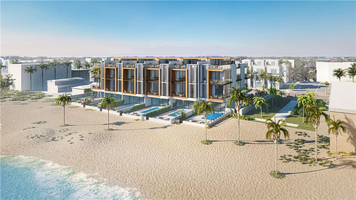 Ocean Six Terraces is an exclusive community of six oceanfront townhomes perfectly situated on the sand in Pompano Beach, South Florida’s charming and secluded beachfront destination. The South End residence includes: private pool and cabana, private elevator, exquisite designer kitchen with upgraded chef inspired appliances, Toto and Kohler bath fixtures, all with modern design and contemporary finishes. Also included is your very own rooftop oasis, which offers stunning ocean and sunset views from the privacy of your own home. Enjoy an elevated lifestyle and concierge service with this exclusive offering: 3,472 A/C s.f., 385 s.f balconies and 945 s.f. roof top terrace, 3 bedroom, 4.5 bath, private 2 car garage and home automation living. Designed by Studio KHORA.