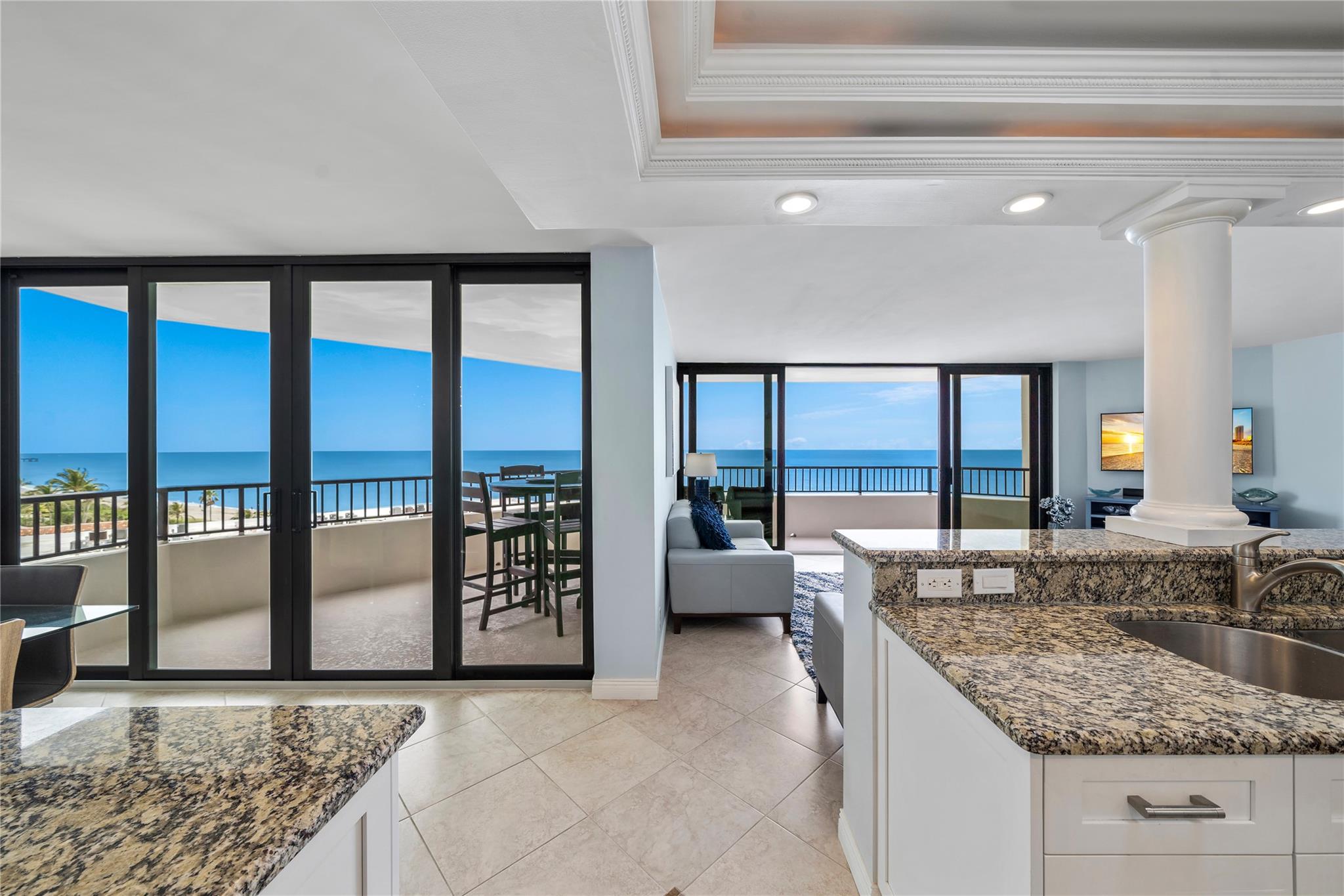 Brand new impact windows and doors are to be installed before closing. One of the only pet-friendly buildings in the area. Welcome to your dream beachfront condo! This stunning property is located in the highly desirable, exclusive Horizon building just steps away from the pristine beaches of Juno Beach. This 2 bedroom 2 bath split floor plan affords privacy for each suite, separated by an open modern kitchen and great room area with breathtaking ocean views. This highly sought after 12 story boutique building with only 46 units allows a quiet private feel for you and your guests. Amenities include a heated pool, jacuzzi, fitness center, and club room.