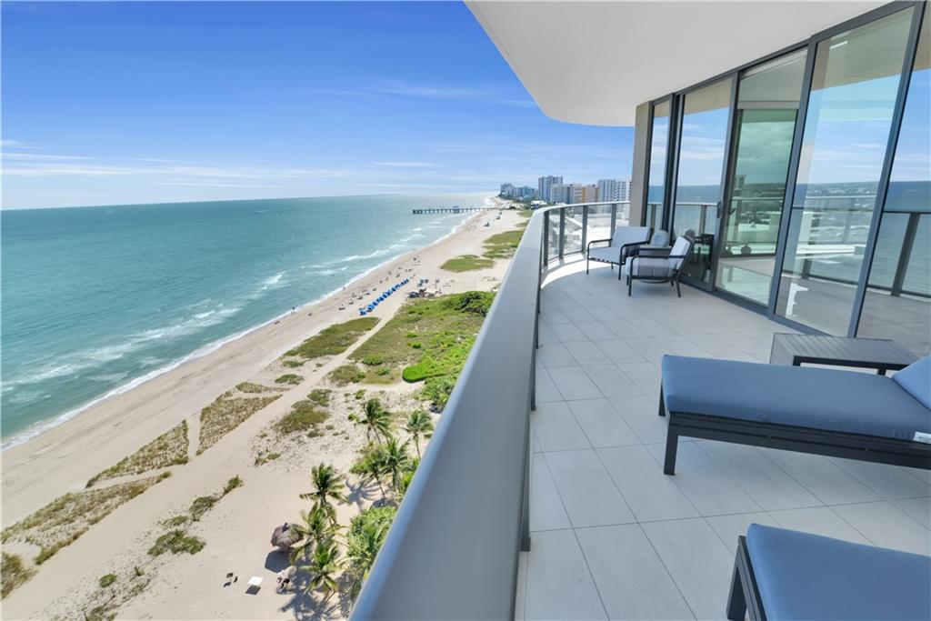 Don't miss this rare opportunity to own a South East Oceanfront unit at Sabbia Beach, the first new ultra-luxury oceanfront development in Pompano Beach in nearly a decade. With its ocean-inspired design and sweeping views of the calm turquoise waters, framed by white-sand beach and azure sky! Brand new construction never lived in and completely designer furnished ready! An intimate collection of 69 luxury residences sitting on 200 linear feet of Pure Ocean. This Portofino unit offers Direct ocean views with private elevator access leading into a dramatic double-door entry with floor-to-ceiling glass windows and sliders. Resort-style amenities include gym, pool, spa, sauna, and steam room. 2 valet spaces and private parking space! This unit comes turn-key with modern designer furnishings!