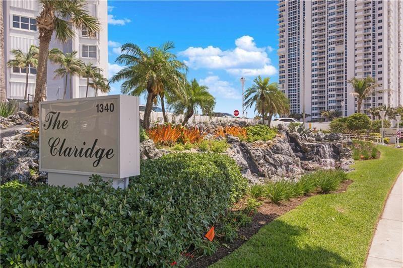 Impeccable and in move-in condition. Bright and cheerful, this updated and oversized 2Bedroom 2 Bath condo is ready for its new owners. Fabulous direct ocean views and spectacular intracoastal views allow you to witness and enjoy true Florida living. Laundry in the unit, a pantry (Bonus!) impact windows and doors, garage parking and ample guest parking, low maintenance, fabulous amenities including heated pool, gym, sauna, 24 hour security guard, basic cable. The Claridge is truly a jewel on the sand ! Currently the building is going through concrete restoration and exterior painting.