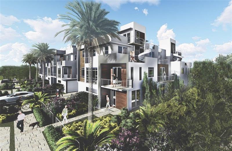 No expense spared on these 2021, modern townhomes 3 & 4 bedroom w/ rooftop and solarium, terrace and patios overlooking Holiday Park's spectacular greenery, private elevators (in select residences), ready-wired for smart-home systems, LED lighting, floor-to-ceiling, energy-efficient, tinted impact windows, laundry room, marble, tile, and durable laminate flooring, marble and granite kitchen, stainless appliances, private garage, Toto toilet/bidet in master, large capacity washer/dryer & more!