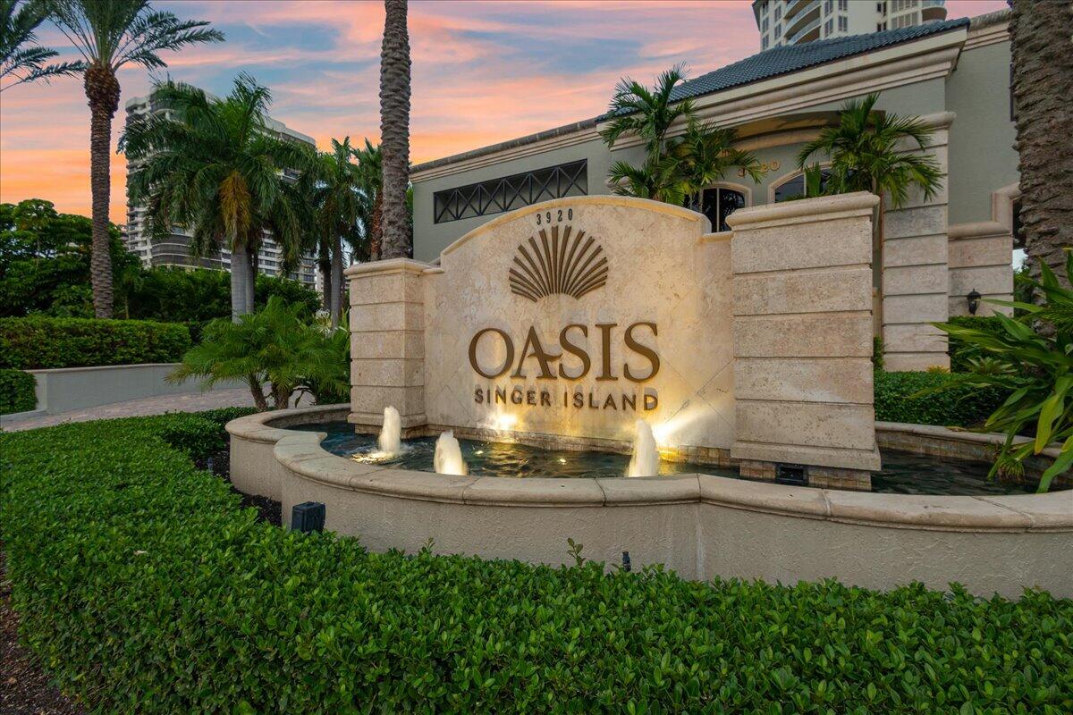 Enjoy luxurious 4069 sq/ft residence 11B at The Oasis Singer Island with only one unit per floor with two elevators servicing only 19 condos all with 360 degree views! This highly desirable direct ocean east (B) tower condominium is furnished and ready for you to pick up the keys and move in! Designer decorated and furnished it includes 3 balconies overlooking a large pool/deck area directly on the ocean with summer kitchen, 3 grills, ice machine, sink, and refrigerator.  Social. fitness, and lobbies were  just remodeled. This residence also has 2 refrigerators (1) Subzero, Miele appliances, ice machine, wet bar, wine fridge, granite countertops, Cat 4 hurricane glass and more!  Oasis is a must see if you desire the finest high end oceanfront residence on a wide protected beach on SI,