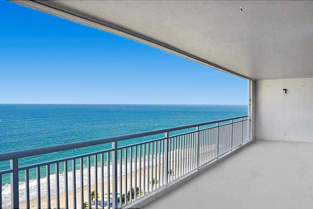 SPECTACULAR  UNOBSTRUCTED OCEAN & INTRACOASTAL from the Living area, Master Bedroom huge 36 ft Balcony. Semi-Private Elevator- ONLY 2 units per floor. Almost 2,000 Sq Ft!!  Features include a flow through East to West floor plan -enjoy the Ocean Sunrise & Intracoastal Sunset without leaving. Large Oceanview  Living Room-Ocean View Master with a separate formal dining, second bedroom with separate office. Semi-Private Elevator only 2 units per floor!  Washer/Dryer in your unit! The development boasts a lovely pool deck with cabanas, large Fitness Center, Beautiful Social Space, Library, large lobby, billiard room, gym, Clubroom oceanfront pool deck. 2 garage sp.Great Building on the sand close to everything in downtown Pompano. This property is a diamond in the rough- BRING YOUR DECORATOR..