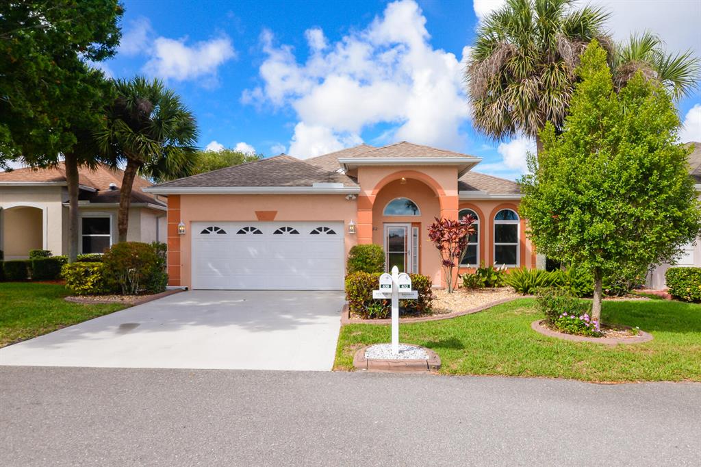 Wonderful ''Cambridge'' Model in ''Isle of Capri'' at Kings Isle (55+ community) in St Lucie West. Features CBS construction, hurricane windows & glass sliders. Home has been Re-plumbed, & updated shower in Bath 2. Hosts 2 BR's, 2 BA's, den & 2 CG. Some details include volume ceilings, freshly painted interior & garage painted walls & floor.  Open & bright eat in kitchen features updated tile flooring, breakfast bar, white cabinets, newer appliances, solid surface counter tops & pantry. Spacious Master suite includes electric fireplace in wall, walk in closet with built in's and master bath with extra cabinet space, linen closet, dual sinks & walk in shower. Large laundry room with sink. Screen enclosed Lanai with garden view. HOA includes Manned gated security, lawn care, cable, internet Kings Isle offers something for everyone, grand clubhouse with exercise room, card room, craft room, ball room, tennis, resort style pool and spa. St Lucie West is a planned community with new stores, restaurants, doctors offices, golf courses and even home of the NY Mets spring training. The Treasure Coast boasts about beautiful waterways and beaches with a fabulous location. Only 45 minutes from the Palm Beach Airport, Garden Mall &amp; 1.5 hours from Orlando going north and Ft. Lauderdale going south.