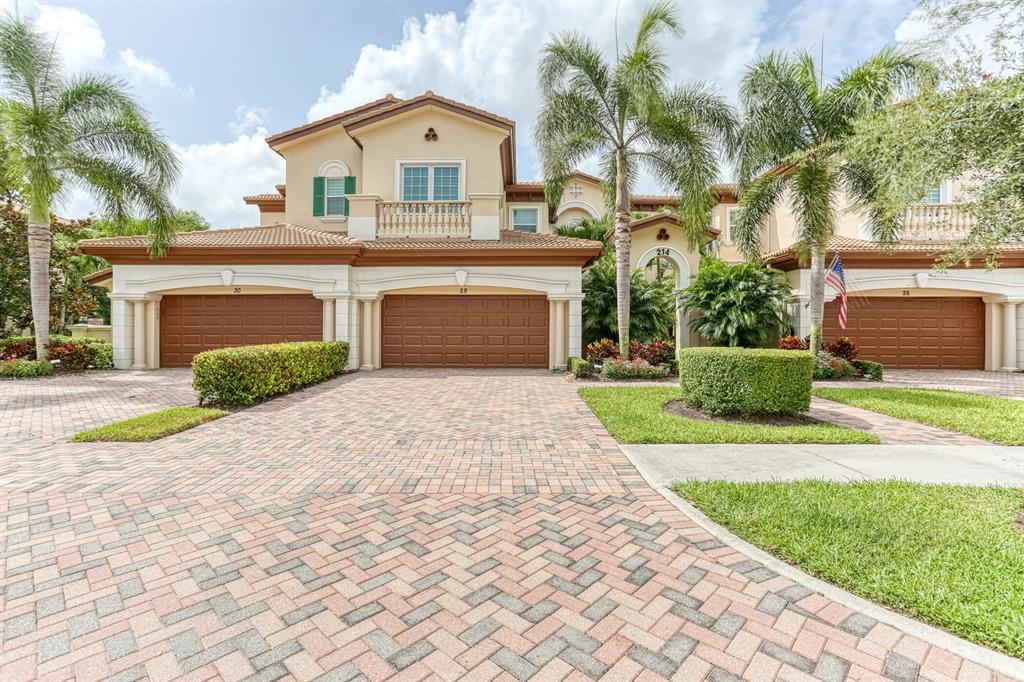 This pristine sought after home in the gated community of Jupiter Country Club is a 2 Bedroom / 2 bath + Den, one level open floorplan in excellent condition.  Enjoy peaceful lake views from your outside patio in this hardly lived in original owner unit.  Large Master Suite boasts a generously sized custom walk in closet as well as a beautifully appointed large master bath.  Kitchen has many upgrades including a large island perfect for entertaining and family dinners.  Completely turnkey unit also has gas cooktop, upgraded tiles, and plantation shutters.  This home is conveniently located within walking distance to the Fitness Complex with easy access to dining, pools and social events. JCC is a non-equity club located close to 95 and FL Tpk.  just a short ride from PBI.